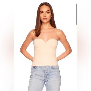 Susana Monaco Belgian Crème Sweetheart Tube Top Medium NWOT